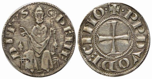 STATO PONTIFICIO. Macerata. Benedetto XII (1334 - 1342). Grosso. Ag (1,50 g; 20,51 mm).  - Asta Monete e medaglie medievali e moderne italiane ed estere - Associazione Nazionale - Case d'Asta italiane