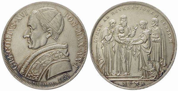 STATO PONTIFICIO. Roma. Gregorio XVI (1831-1846). Scudo 1831. Ag (26,48 g; 37,4 mm)  - Asta Monete e medaglie medievali e moderne italiane ed estere - Associazione Nazionale - Case d'Asta italiane