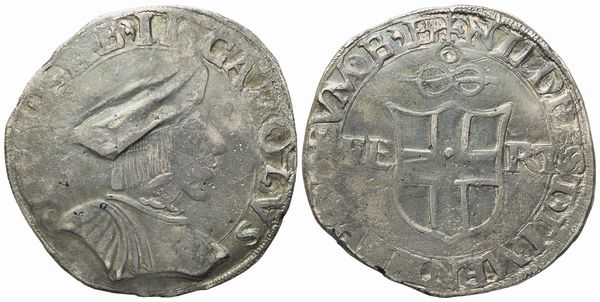 SAVOIA. Carlo II il Buono (1504-1553). Testone. Ag (9,25 g; 29,0 mm)  - Asta Monete e medaglie medievali e moderne italiane ed estere - Associazione Nazionale - Case d'Asta italiane