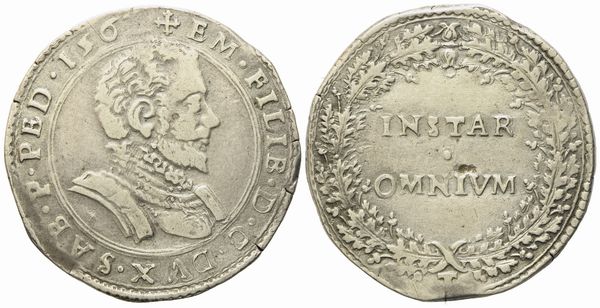 SAVOIA. Torino. Emanuele Filiberto (1553-1580). Lira 1562. Ag (12,31 g; 32,99 mm)  - Asta Monete e medaglie medievali e moderne italiane ed estere - Associazione Nazionale - Case d'Asta italiane