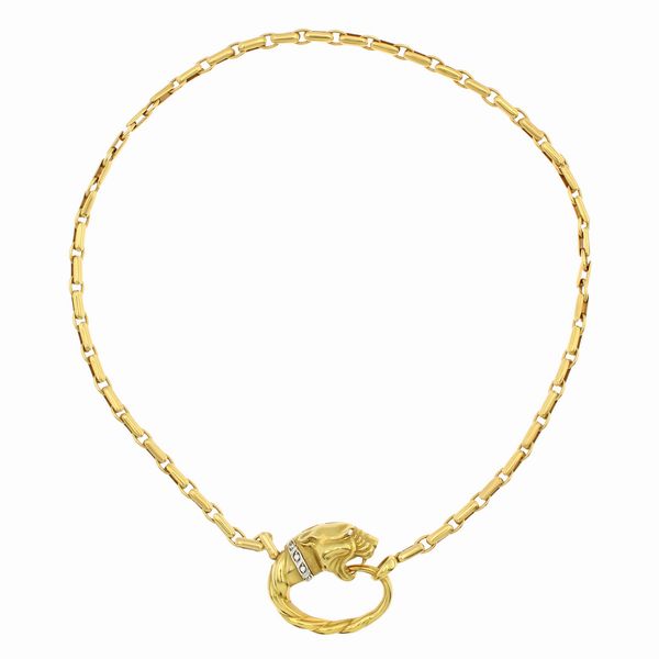 Collana Pantera in oro giallo 18kt  - Asta Gioielli e Orologi - Associazione Nazionale - Case d'Asta italiane