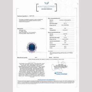 Anello in oro bianco 18kt zaffiro naturale e diamanti  - Asta Gioielli e Orologi - Associazione Nazionale - Case d'Asta italiane