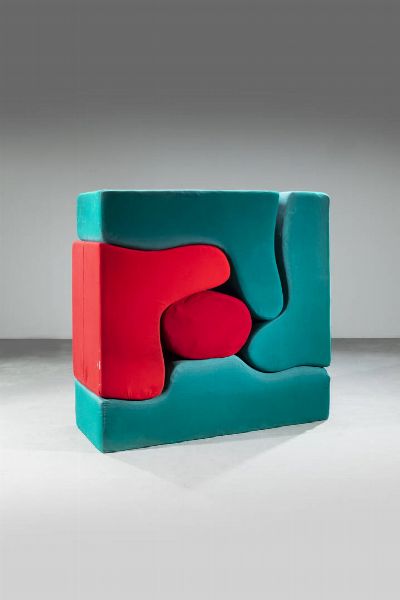 SEBASTIAN MATTA Santiago (Cile) 1911 - 2002 Civitavecchia : Salotto componibile mod. Malitte  - Asta Design - Associazione Nazionale - Case d'Asta italiane