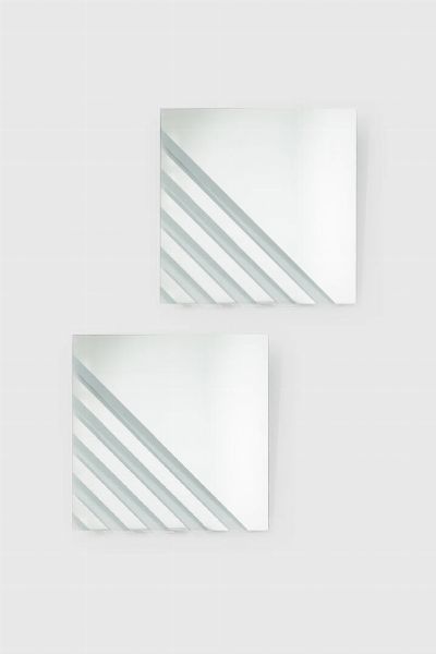 NANDA VIGO  attribuito : Coppia di specchi della collezione Andromeda  - Asta Design - Associazione Nazionale - Case d'Asta italiane