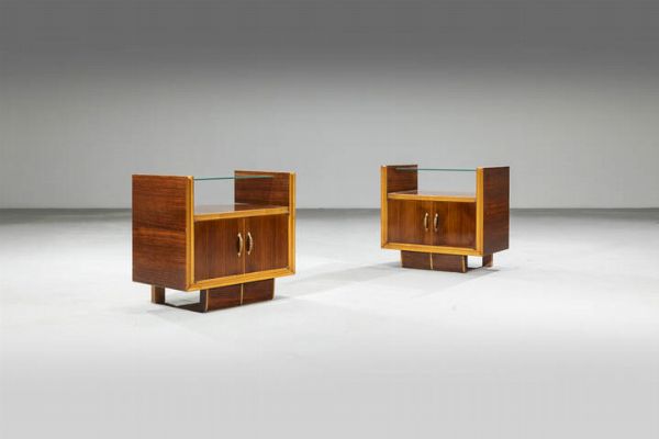 PRODUZIONE ITALIANA : Coppia di comodini  - Asta Design - Associazione Nazionale - Case d'Asta italiane