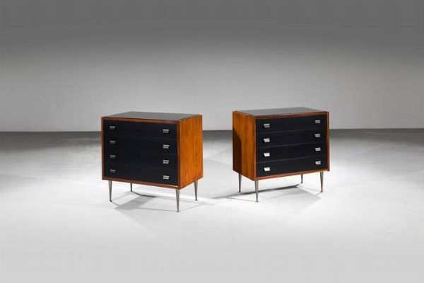 PRODUZIONE ITALIANA : Coppia di cassettiere  - Asta Design - Associazione Nazionale - Case d'Asta italiane