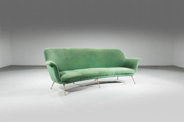 PRODUZIONE ITALIANA : Divano a quattro posti  - Asta Design - Associazione Nazionale - Case d'Asta italiane