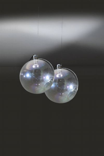NASON CARLO  attribuito : Coppia di lampade a soffitto mod. Sona  - Asta Design - Associazione Nazionale - Case d'Asta italiane