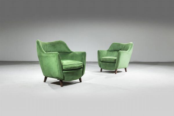 PRODUZIONE ITALIANA : Coppia di poltrone  - Asta Design - Associazione Nazionale - Case d'Asta italiane