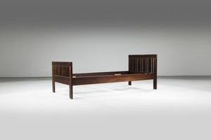 ETTORE SOTTSASS - Struttura in legno massello.  Prod. Poltronova  anni '70 cm 78x203x170 Difetti