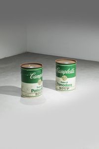 DINO GAVINA - Coppia di sgabelli contenitori omaggio ad Andy Warhol