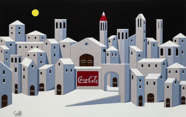 GIEFFE (GIAN PAOLO FARALLI) Torino 1955 : Coca cola  2023  - Asta Dipinti  - Associazione Nazionale - Case d'Asta italiane