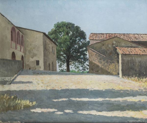 GIOVANNI COLACICCHI Anagni (FR) 1900 - 1993 Firenze : Cascinale  - Asta Dipinti  - Associazione Nazionale - Case d'Asta italiane