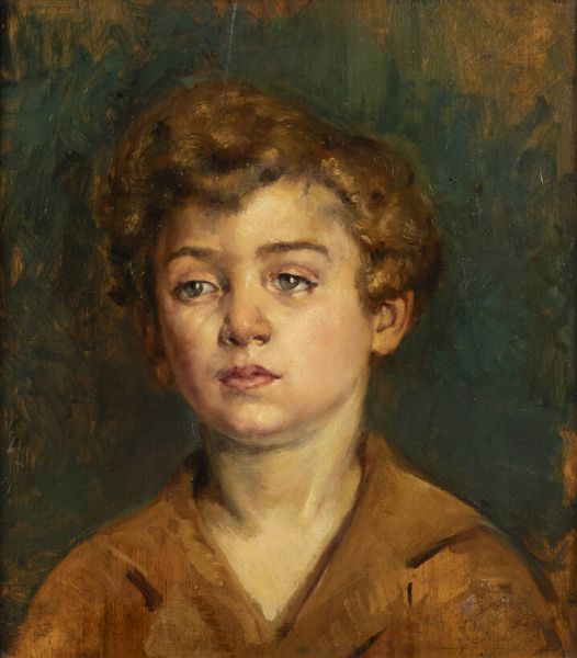 ITALO JOSZ Firenze 1878 - 1942 : Ritratto di bambino 1910  - Asta Dipinti  - Associazione Nazionale - Case d'Asta italiane