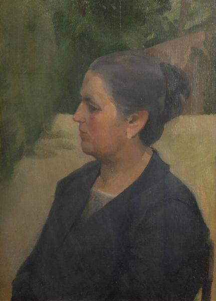 ORESTE PIZIO Torino 1879 - 1938 : Ritratto della Signora Amalia  - Asta Dipinti  - Associazione Nazionale - Case d'Asta italiane