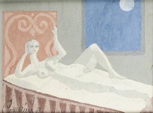 LAMBERTO CAMERINI Torino 1930 - D'estate la luna entra dalla finestra 1974