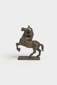 MARINO MAZZACURATI Galliera (BO) 1907-1969 Parma - Figura su cavallo