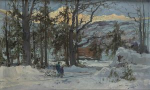 CESARE GHEDUZZI Crespellano (BO) 1894 - 1944 Torino - Nevicata