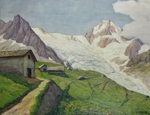 ANGELO ABRATE Torino 1900 - 1985 Sallanches (Alta Savoia) - Paesaggio montano