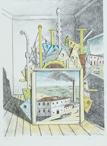 Giorgio de Chirico - Interno metafisico