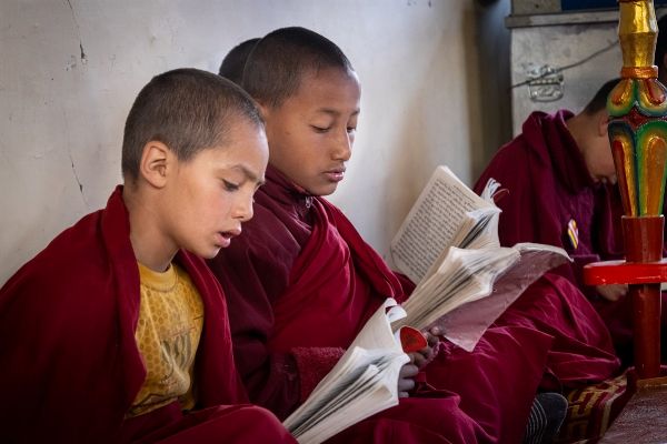 SANDRA VON BORRIES : La scuola dei figli di Buddah.  - Asta Asta di beneficenza a favore dell'Ospedale del Cuore di Monasterio - Associazione Nazionale - Case d'Asta italiane