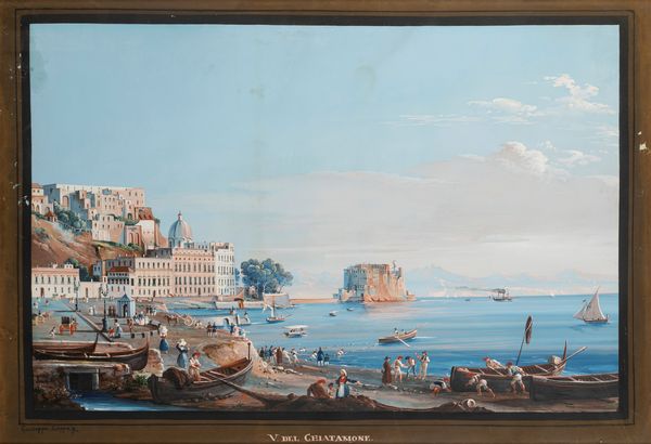 GIUSEPPE GUSTAVO SCOPPA : Napoli, Via del Chiatamone  - Asta Importanti Dipinti e Sculture / Arte Figurativa tra XIX e XX Secolo - Associazione Nazionale - Case d'Asta italiane