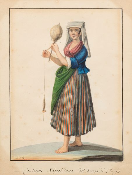Michela  De Vito : Costume napoletano di Chiaja  - Asta Importanti Dipinti e Sculture / Arte Figurativa tra XIX e XX Secolo - Associazione Nazionale - Case d'Asta italiane