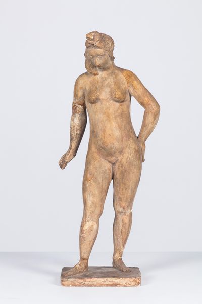 Napoleone Martinuzzi : Nudo femminile in piedi  - Asta Importanti Dipinti e Sculture / Arte Figurativa tra XIX e XX Secolo - Associazione Nazionale - Case d'Asta italiane