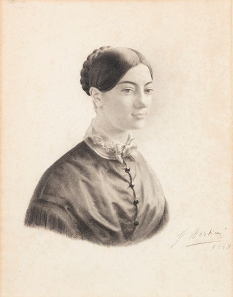 Giuseppe Bertini : Ritratto femminile  - Asta Dipinti, Sculture e Grafiche / Arte Figurativa tra XIX e XX Secolo - Associazione Nazionale - Case d'Asta italiane