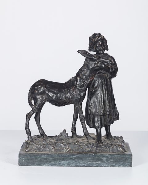 Giovanni De Martino : La pastorella  - Asta Dipinti, Sculture e Grafiche / Arte Figurativa tra XIX e XX Secolo - Associazione Nazionale - Case d'Asta italiane