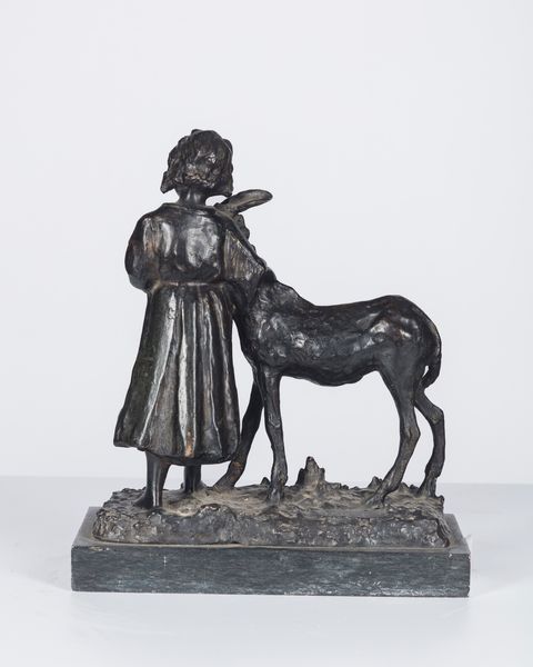 Giovanni De Martino : La pastorella  - Asta Dipinti, Sculture e Grafiche / Arte Figurativa tra XIX e XX Secolo - Associazione Nazionale - Case d'Asta italiane