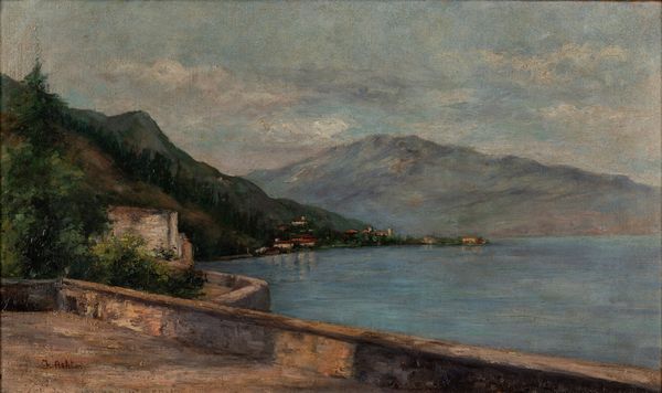 Federico Ashton : Scorcio del Lago Maggiore  - Asta Dipinti, Sculture e Grafiche / Arte Figurativa tra XIX e XX Secolo - Associazione Nazionale - Case d'Asta italiane