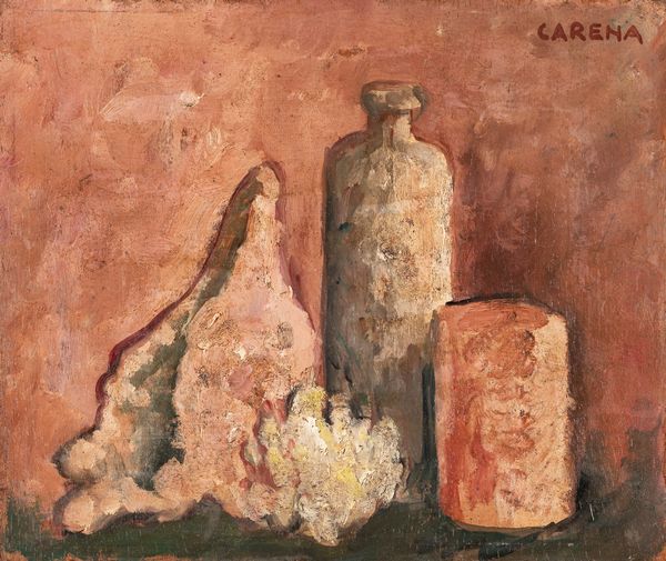 Felice Carena : Natura Morta con conchiglia, spugna e bottiglia  - Asta Arte Moderna e Contemporanea - Associazione Nazionale - Case d'Asta italiane