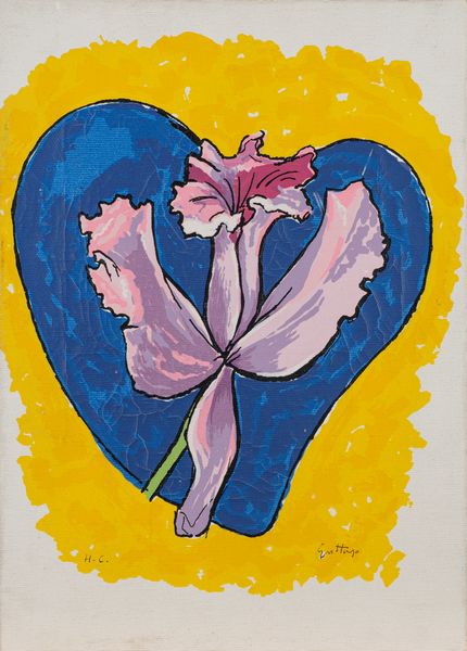 Renato Guttuso : Cuore con orchidea  - Asta Grafica Internazionale e Multipli d'Autore - Associazione Nazionale - Case d'Asta italiane