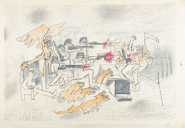 ROBERTO SEBASTIAN MATTA : Attacco  - Asta Grafica Internazionale e Multipli d'Autore - Associazione Nazionale - Case d'Asta italiane