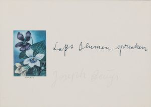 JOSEPH BEUYS - Lat Blumen sprechen