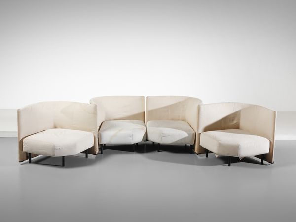 DE MARTINI PIERO (n. 1939) : Divano modulare mod. Sampan per Cassina, Meda (4 moduli)  - Asta Asta 494 | DESIGN E ARTI DECORATIVE DEL NOVECENTO Online - Associazione Nazionale - Case d'Asta italiane