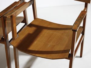 MANIFATTURA ITALIANA : Otto sedie con braccioli  - Asta Asta 494 | DESIGN E ARTI DECORATIVE DEL NOVECENTO Online - Associazione Nazionale - Case d'Asta italiane