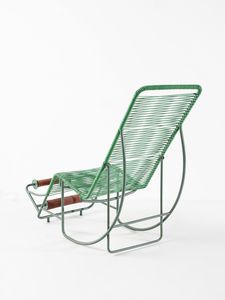 MANIFATTURA ITALIANA : Chaise longue dondolo  - Asta Asta 494 | DESIGN E ARTI DECORATIVE DEL NOVECENTO Online - Associazione Nazionale - Case d'Asta italiane