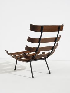 CARLO HAUNER (1927-1997) & MARTIN EISLER (1913-1977) : Poltrona mod. Costela per Forma, Mompiano  - Asta Asta 494 | DESIGN E ARTI DECORATIVE DEL NOVECENTO Online - Associazione Nazionale - Case d'Asta italiane