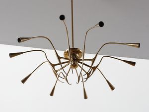 TORLASCO OSCAR (1934 - 2004) : Lampada a sospensione a dieci luci per Lumi, Milano  - Asta Asta 494 | DESIGN E ARTI DECORATIVE DEL NOVECENTO Online - Associazione Nazionale - Case d'Asta italiane