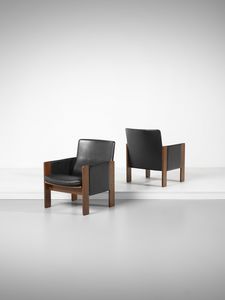 SCARPA AFRA (1937-2011) & TOBIA (n. 1935) - Coppia di poltrone mod. 917 per Cassina, Meda