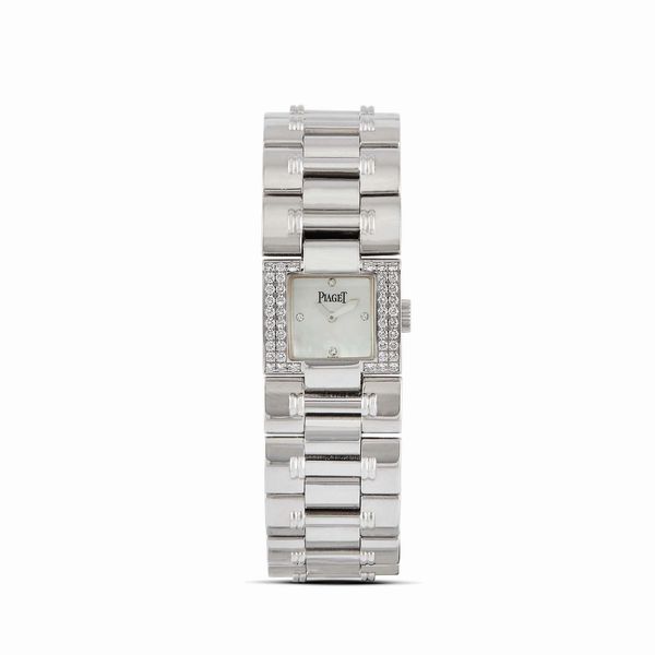 Piaget : PIAGET DANCER CARRE' IN ORO BIANCO E DIAMANTI  - Asta GIOIELLI - Associazione Nazionale - Case d'Asta italiane