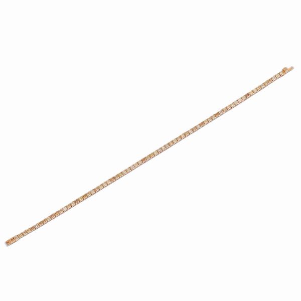 BRACCIALE TENNIS CON DIAMANTI FANCY  - Asta GIOIELLI - Associazione Nazionale - Case d'Asta italiane