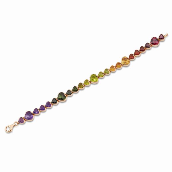 BRACCIALE CON PIETRE SEMIPREZIOSE  - Asta GIOIELLI - Associazione Nazionale - Case d'Asta italiane