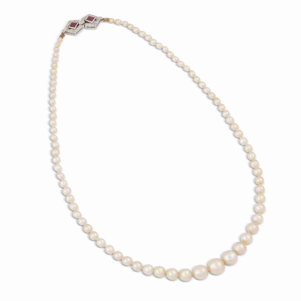 COLLANA DI PERLE NATURALI  - Asta GIOIELLI - Associazione Nazionale - Case d'Asta italiane