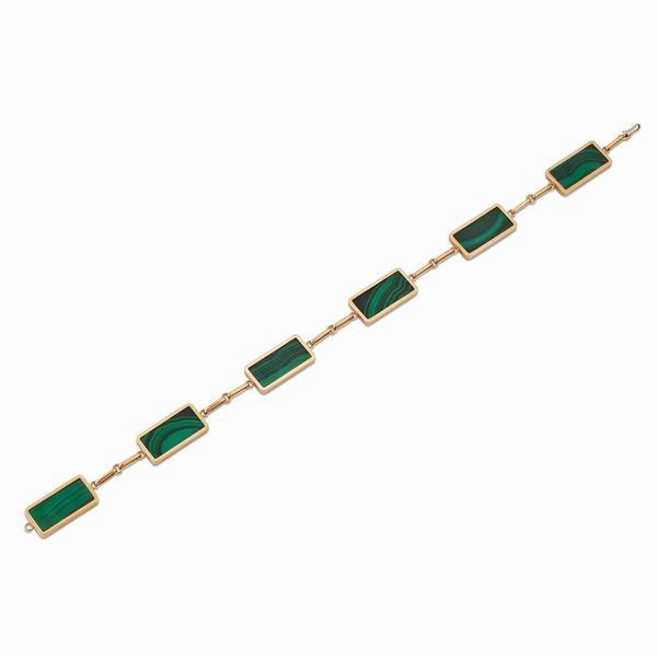 COLLANA A CATENA CON MALACHITE  - Asta GIOIELLI - Associazione Nazionale - Case d'Asta italiane