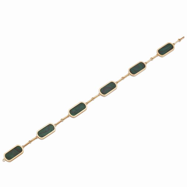 COLLANA A CATENA CON MALACHITE  - Asta GIOIELLI - Associazione Nazionale - Case d'Asta italiane