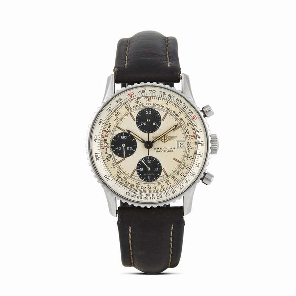 Breitling : BREITLING NAVITIMER IN ACCIAIO  - Asta OROLOGI - Associazione Nazionale - Case d'Asta italiane
