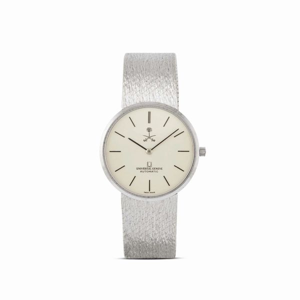 UNIVERSAL GENEVE : UNIVERSAL GENEVE REF. 366010 ARABIA SAUDITA ORO BIANCO  - Asta OROLOGI - Associazione Nazionale - Case d'Asta italiane